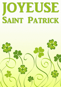 Joyeuse Saint Patrick avec fleurs vertes